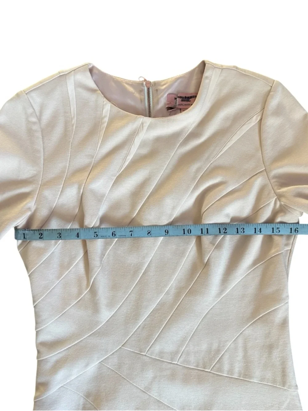 Ted Baker Corie Seam Detail Dress Blush Pink Bodycon Bandage Size Small - Picture 11 of 13
